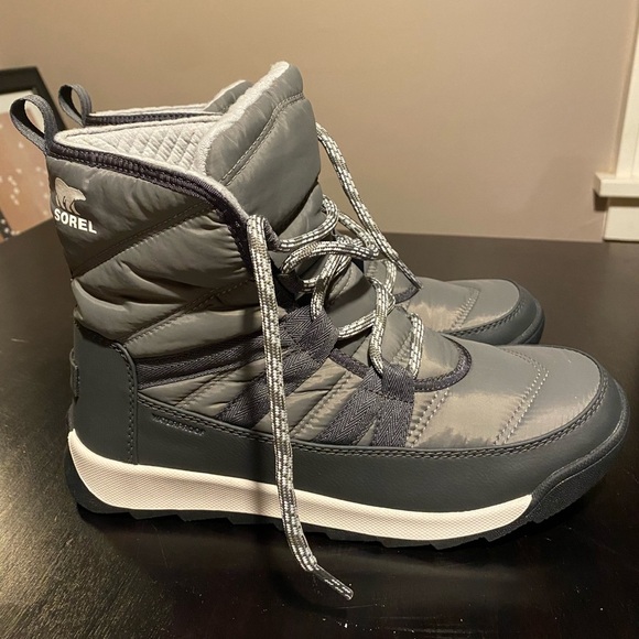 Sorel Whitney II short lace winter water proof insulated boot size 8.5 in quarry - Picture 3 of 8